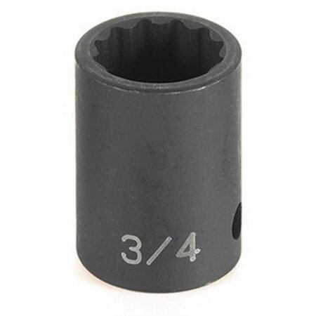 EAGLE TOOL US Grey Pneumatic 1 in. Drive x 60 mm Standard 12 Point Socket GY4160M